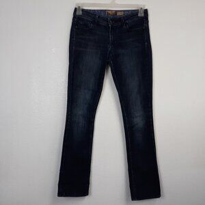 PAIGE Women's Slim Boot Cut Jeans Size 27 Laguna Low Rise Medium Wash Blue Denim